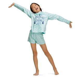 American Girl Corinne Tan Powder Blue Pajamas Girls Pyjamas NWT Mountains XL